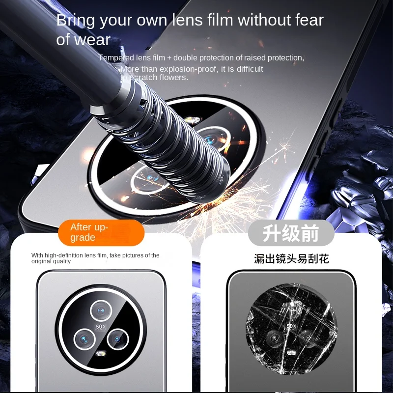 Enhanced Aluminum Alloy TPU Soft Lens Anti-Slip Phone Case