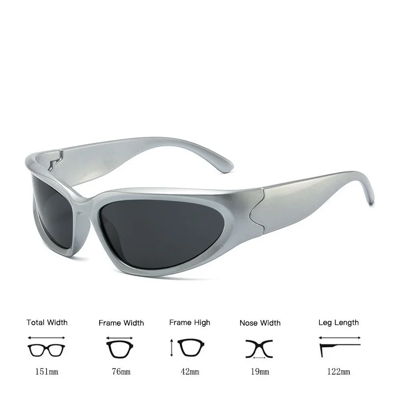 Y2k New Punk Sports Sunglasses For Men Women Luxury Brand Designer Sun Glasses Men's Fashion Vintage Shades  Goggle Eyewear