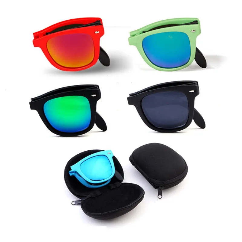 

Солнечные очки в винтажном стиле UV400 для мужчин и женщин, модные складные солнцезащитные аксессуары в овальной оправе, с защитой от ультрафиолета