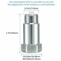 20PCS O2 Oxygen Sensor Spacer Test Pipe Extension Extender Adapter CEL M18X1.5 HHO 45mm Bung Test Pipe 2