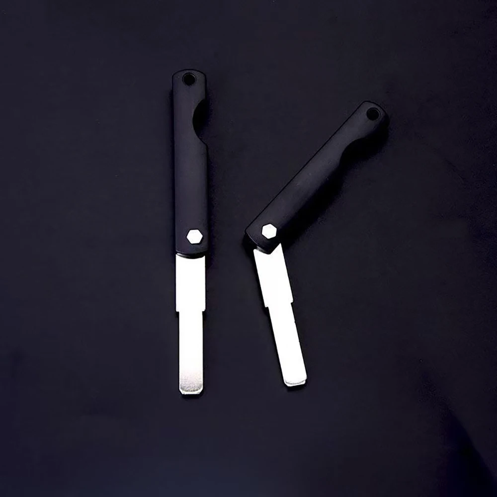 JMCKJ10PCS Folding Fingerprint Lock Key Blank Smart Lock Multi-curve Fingerprint Track Plate super C Leaf Key Blank