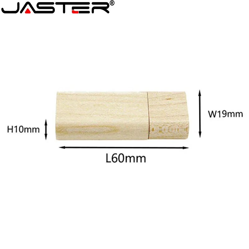 JASTER Wooden USB flash drive Free custom logo Pen drive 32GB 64GB USB 2.0 16GB Free key chain Memory stick wedding gift U disk