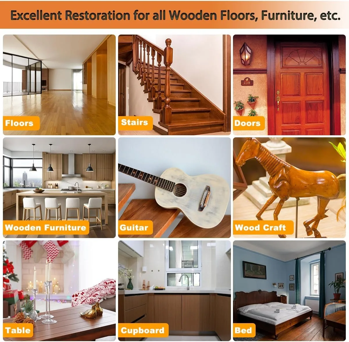 Laminate Floor Squeak Scratch Repair Tools Furniture/Laminate/Kitchen Cabinet/Worktop Repair Soft Wax Filler wood repair kit,beeswax furniture polish