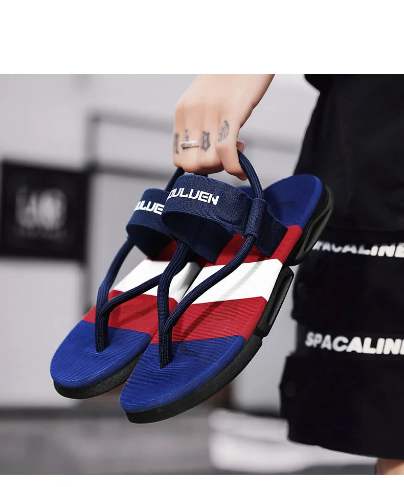 Shevalues neue Sommer Männer Sandalen lässig flache Rutschen Outdoor Strands chuhe Modehaus flache Hausschuhe weiche rutsch feste Wolken sandalen – Detail 17