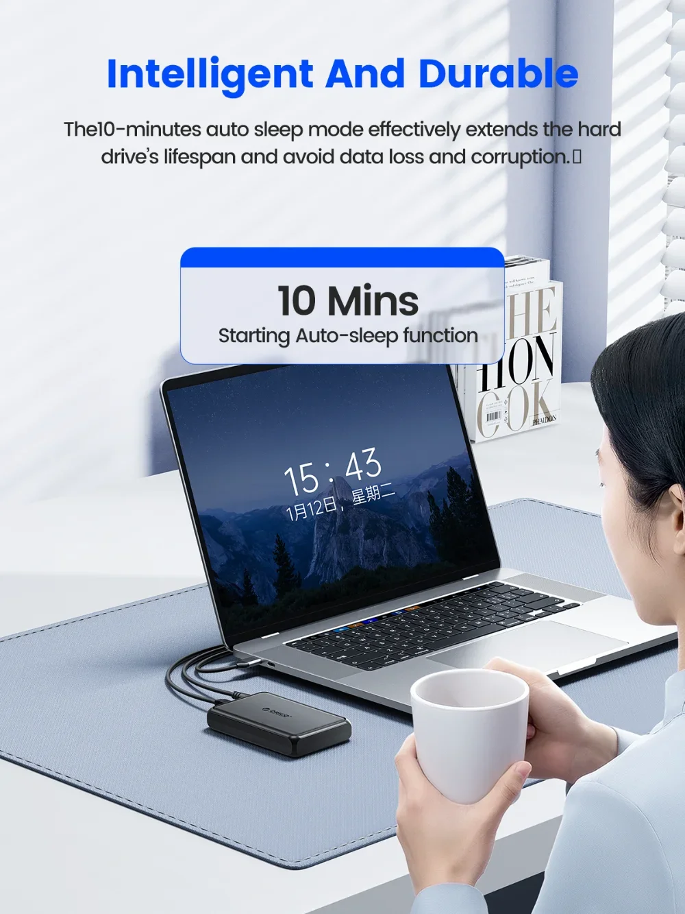 ORICO 2.5/3.5 인치 HDD 도킹 스테이션 Type-C 하드 드라이브 인클로저 SATA-USB3.0 USB CPC 케이스용 외장형 하드 드라이브 인클로저