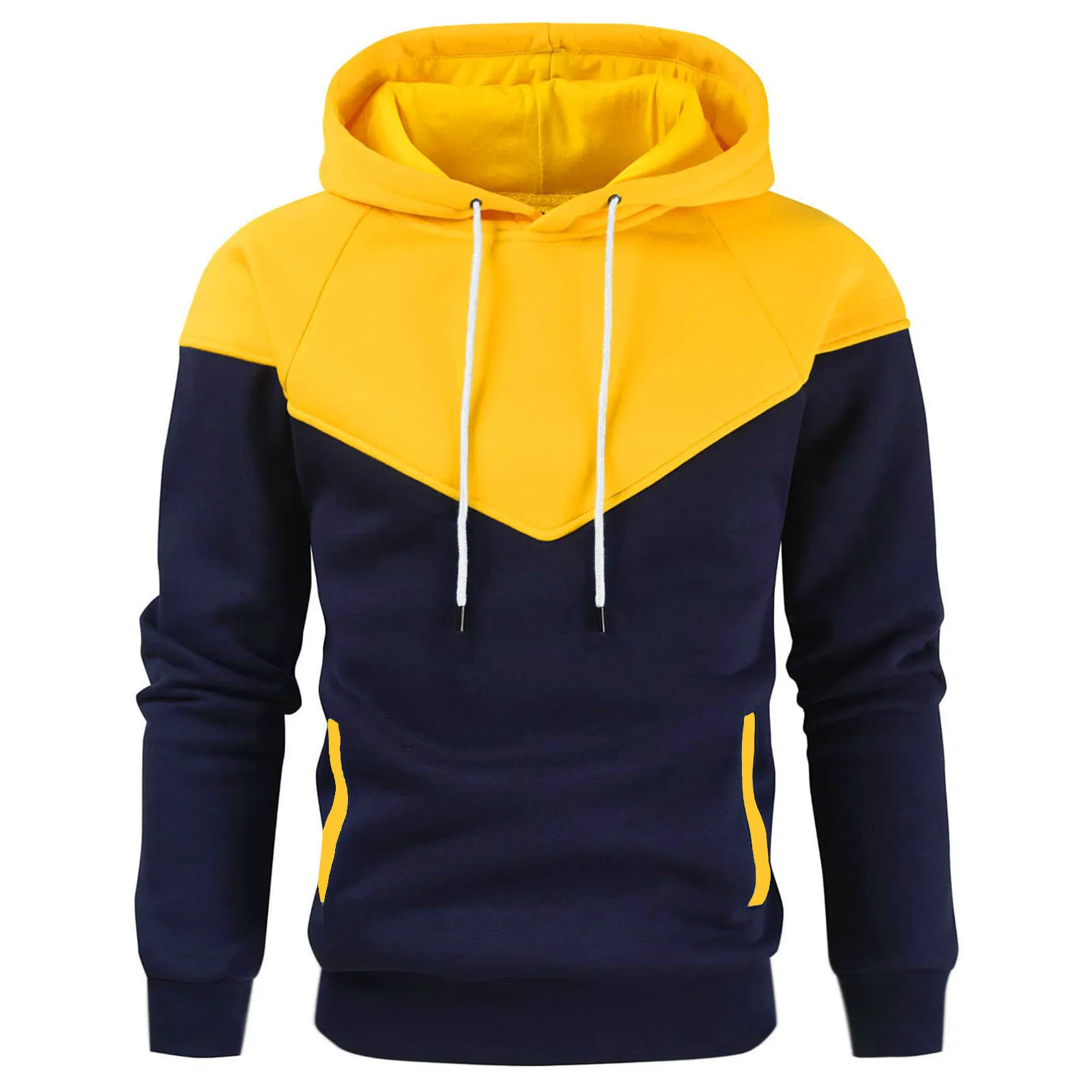 Men's Autumn/Winter Splicing Hoodie Outdoor Casual Sportswear Street Fashion Fleece Warm Loose Hoodie winter sweatshirt men women hoodies