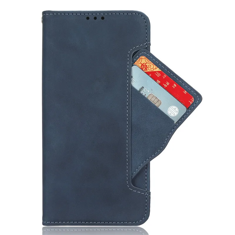 Retro Leather Multi-Function Wallet Flip Case with 5 Card Slots