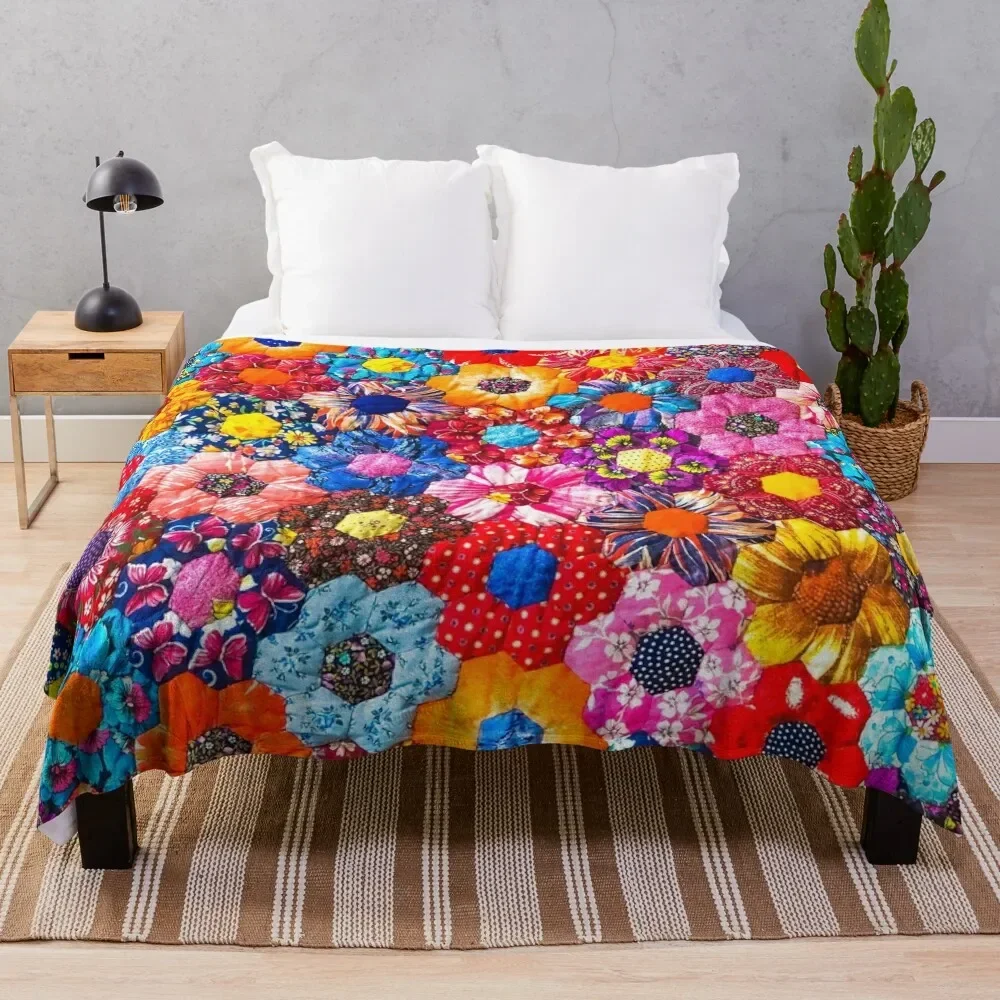 

patchwork Throw Blanket Plaid manga For Sofa Thin Travel Blankets