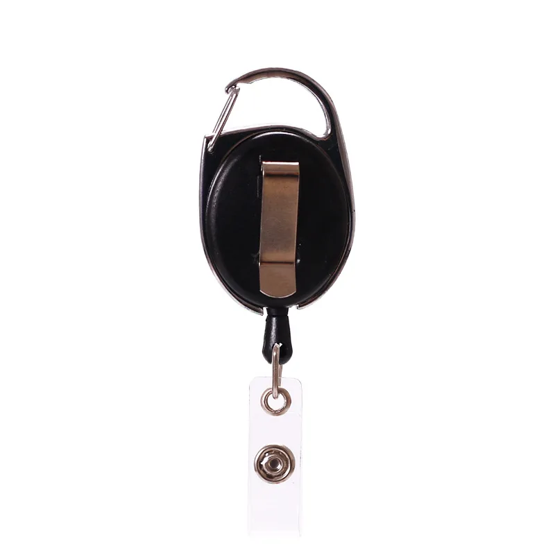 Retractable ID Card Badge Reel Metal Anti-Lost Clip Retractable Door Pass  Holder Chain Work Card