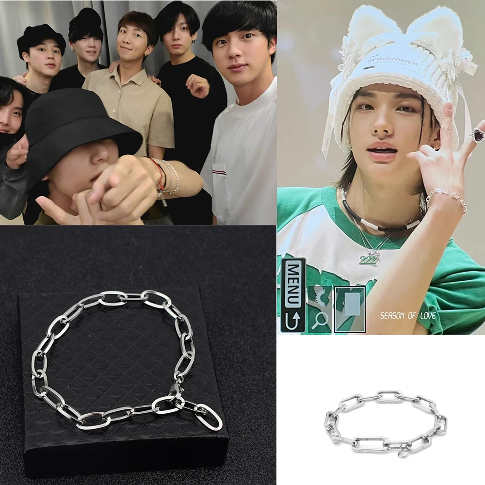 Kpop-男性と女性のためのシックなステンレススチール