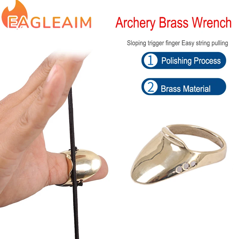 

Archery Thumb Ring Brass Archery Finger Protective Guard Ring Sports Recurve Bow Arrow Trigger Finger For Outdoor Hunting