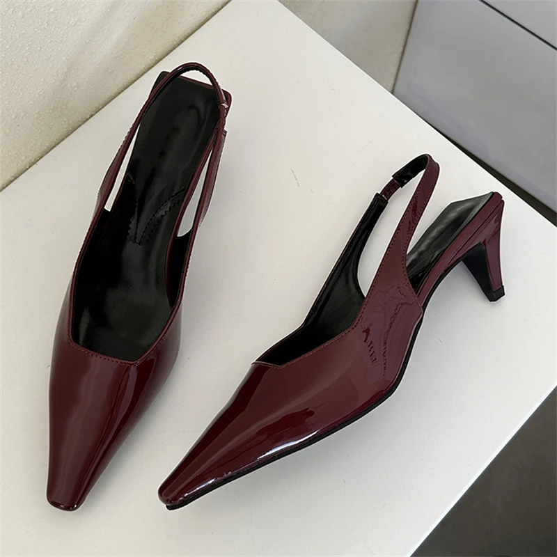 

Eilyken/высококачественные женские туфли-лодочки с острым носком; Модные Босоножки с открытым носком; Элегантные вечерние модельные туфли на низком каблуке