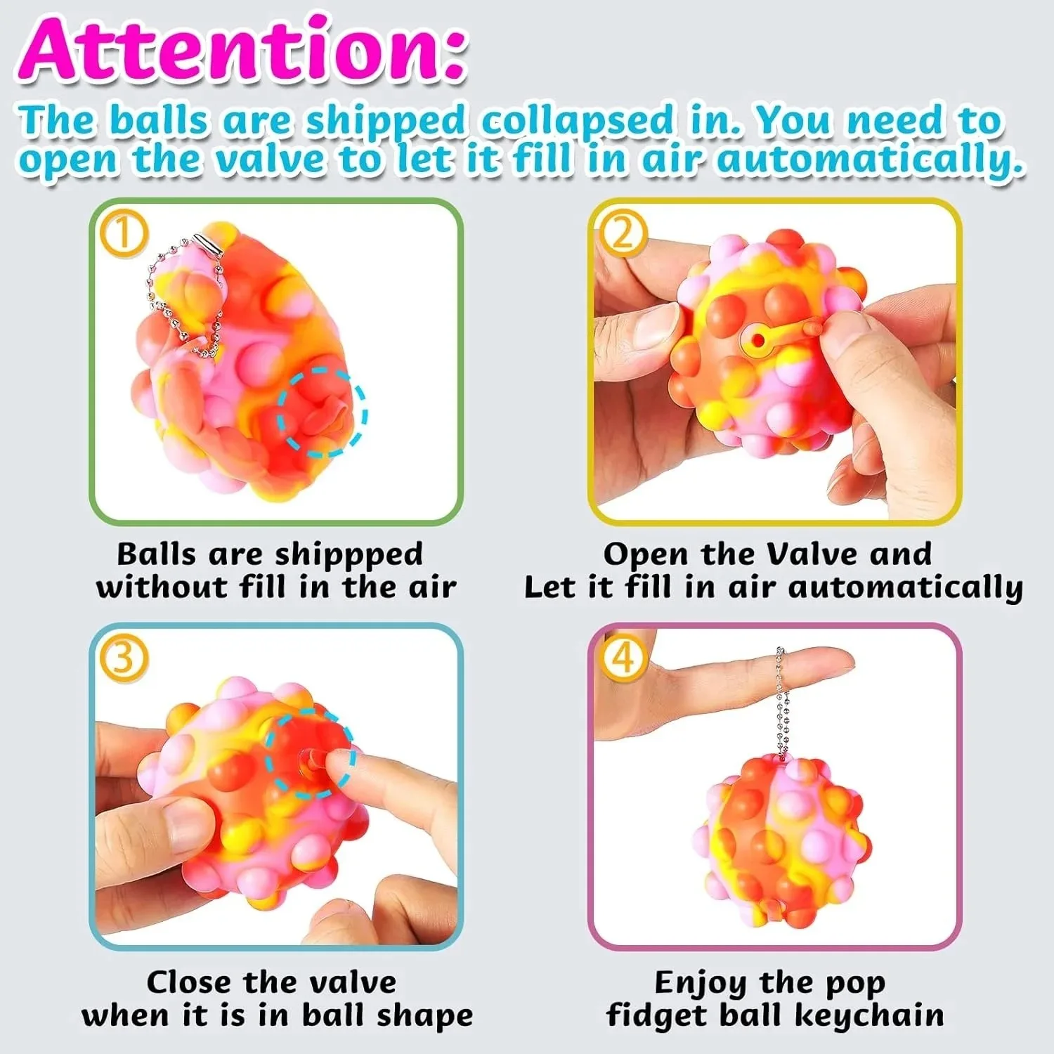 Push Pop Bubble Sensory Fidget Stress Ball For Anxiety Relief_voghion.com