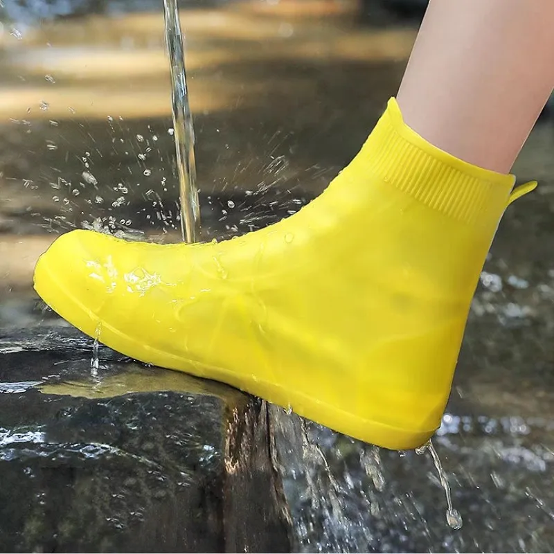 Silicone Shoe Covers 1Pair Waterproof Reusable Non-Slip Rain Boots Sneakers Protector