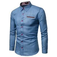 Summer Fashion Vintage Men's Shirt Fashion Casual Denim Shirt for Men Men Clothing  Shirts for Men Streetwear 1
