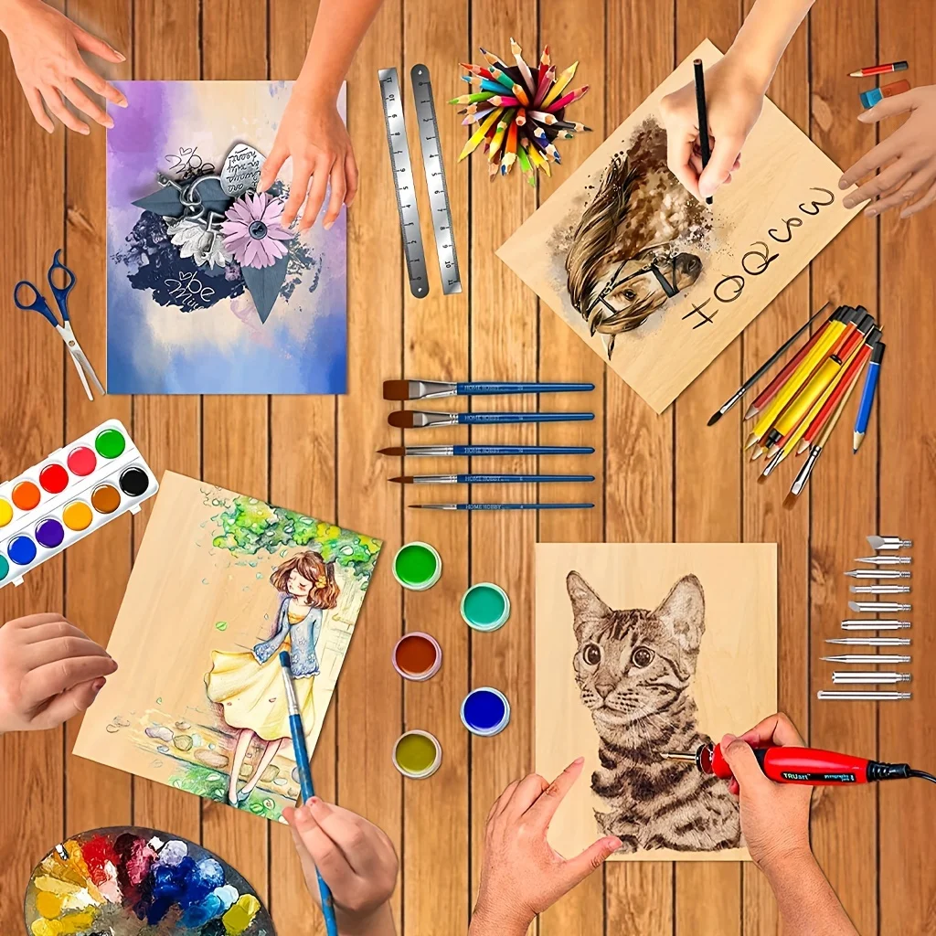 10/20/30/60 Pieces Craft Wood Board 7.87*11.81 Inch 2mm Thick Smooth Surface Plywood Square Wood Board Laser Cut