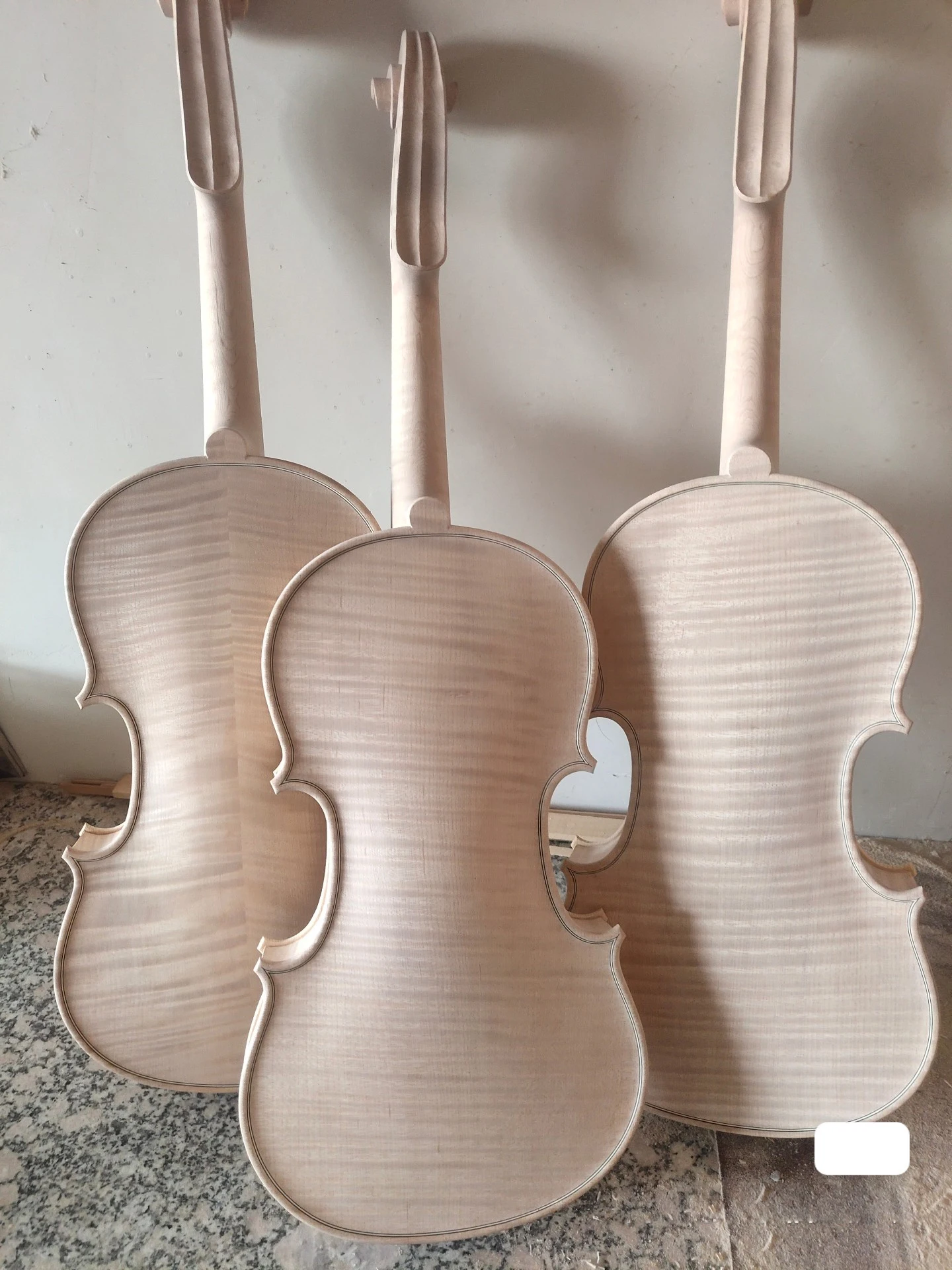 Maple violin white embryo unfinished white maple wood violin 4/4 3/4 1/2 1/4 solid wood DIY violino As request
