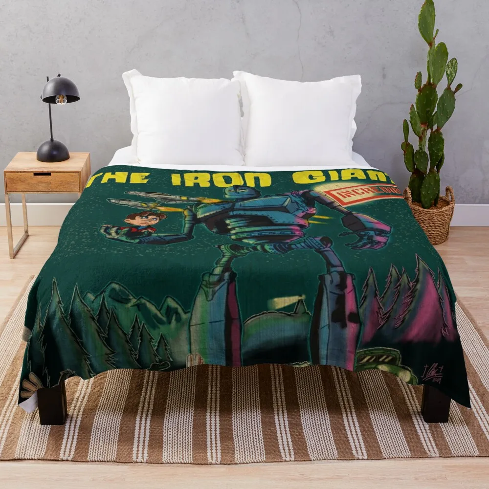 

The Iron Giant 20th Anniversary Poster Throw Blanket bed plaid Tourist Blanket