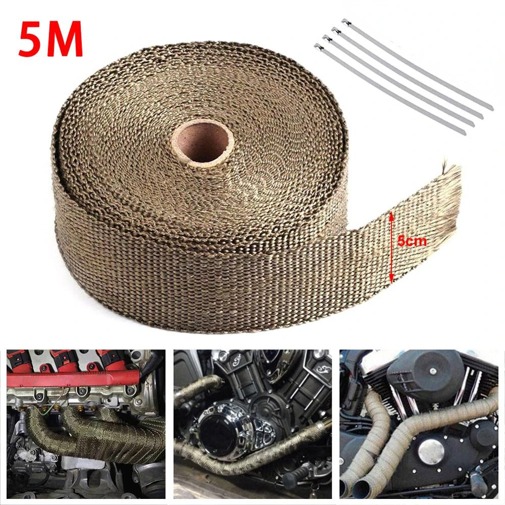 Fiberglass Exhaust Wrap Header Turbo Pipe High Heat Insulating Tape
