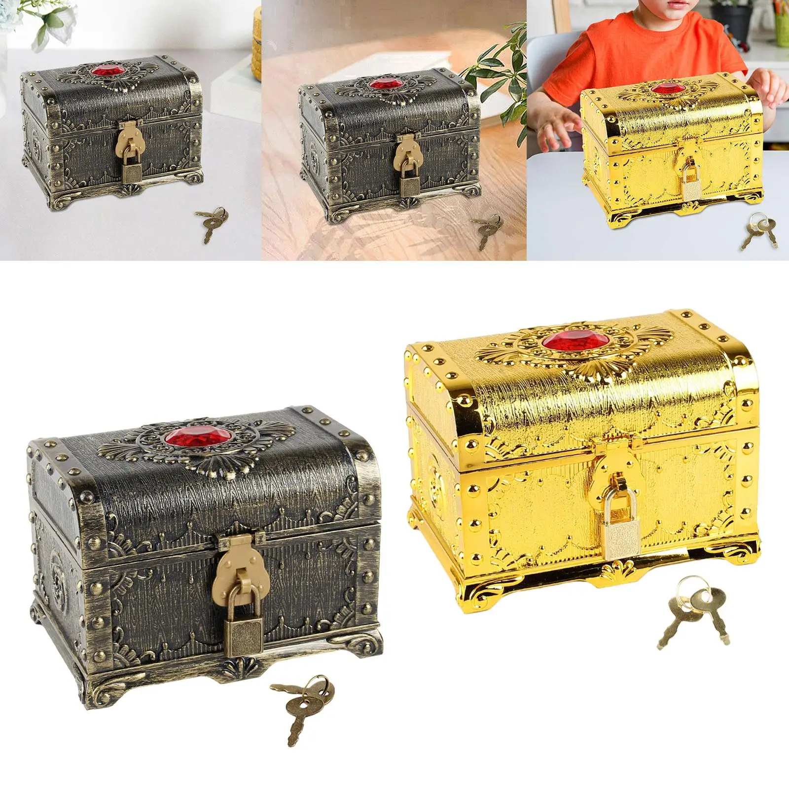 Pirate Treasure Chest Decoration Multifunction Adventurous Treasure Box for Boys Girls Kids Prizes Children Practical Gifts Treasure Box