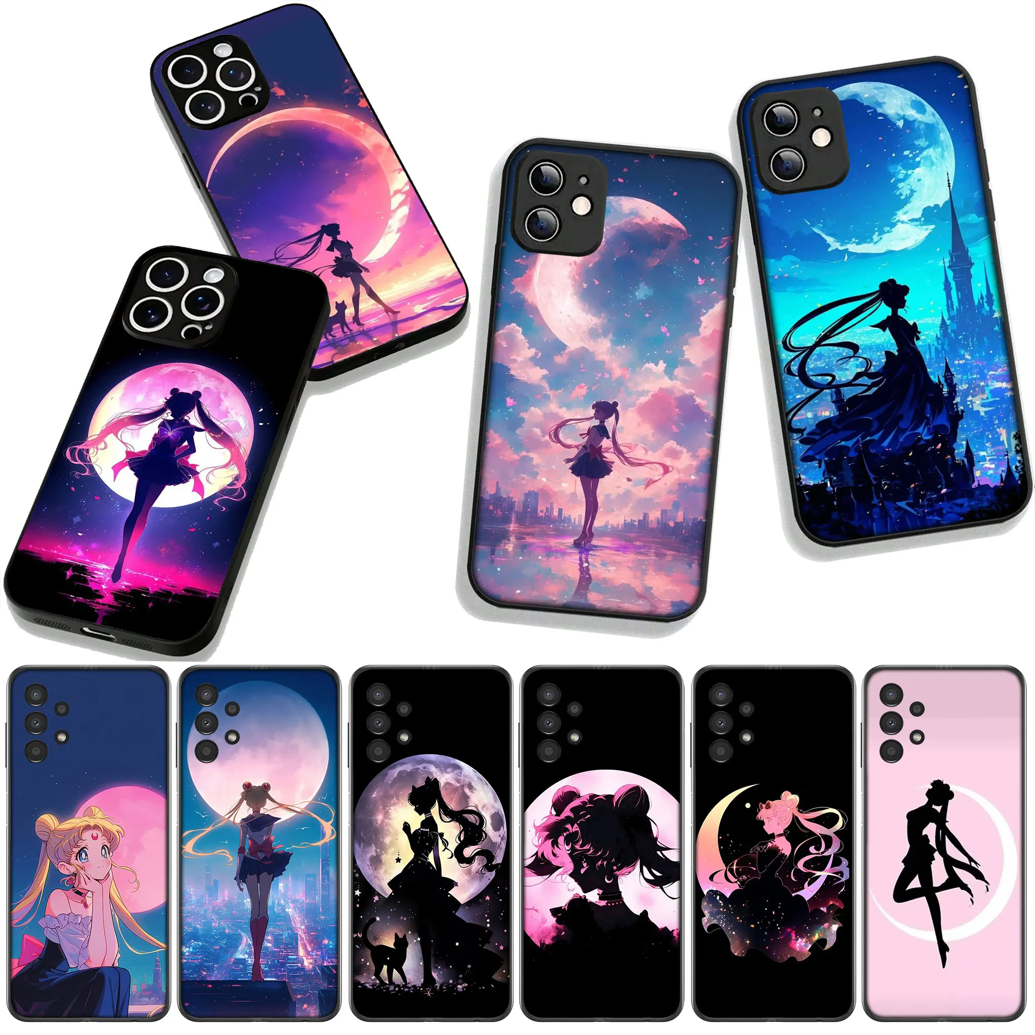 Comics Cat Moon Sailor Design Phone Case