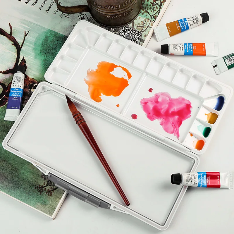 33-grid Watercolor Color Box Moisturizing Portable Large-capacity Paint  Flip-top Folding Gouache Acrylic  Art Supplies