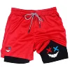 Men Running Shorts 2 In 1 Double-deck Sport Shorts Sportswear Gym Fitness Short Pants Training Jogging Bottom Men's Clothing 2