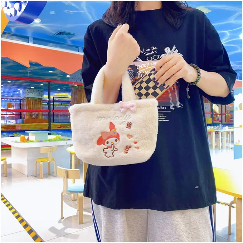 Hello Kitty Cute  Bag for Women Plush Kuromi Cinnamoroll My Melody Purses and Handbags Sanrio Kawaii Mini Bag Birthday Gifts 2