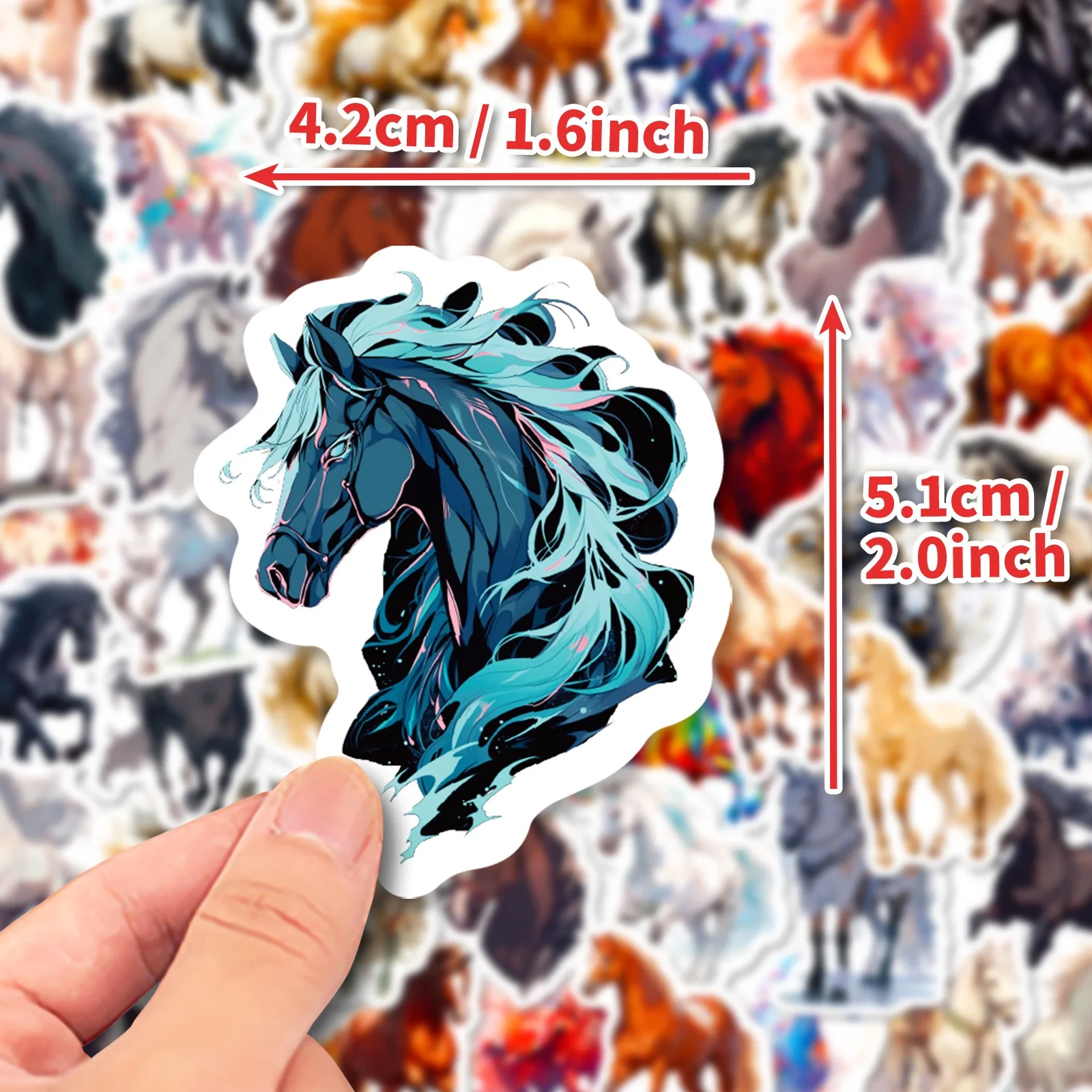 10 50PCS Cute Cartoon Horse Stickers Aesthetic Kawaii Animals Decals DIY Skateboard Laptop Bike Phone Graffiti Sticker Toy cartoon stickers decorative stickers animal stickers kawaii stickers graffiti stickers cartoon animal stickers