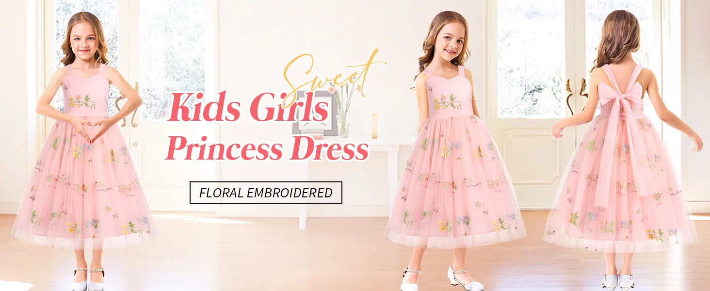 Feenkleider für Mädchen, Blumenmädchenkleider, Blumenmädchenkleider für Hochzeiten, Tüllkleid für Mädchen