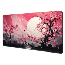 Large Red and Black Art Landscape Mouse Pad - Anti - Slip Durable Desk Mat - 600x300x2mm (Mouse pads - 3)