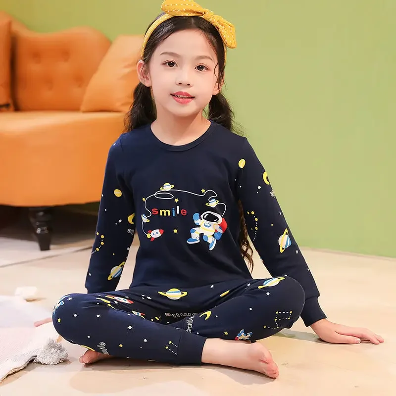 Boys Girls Pajamas Autumn Long Sleeved Children's Clothing Sleepwear Teen Pajama Cotton Pyjamas Sets for Kids 6 8 10 12 14 Years 2 Boys Girls Pajamas Autumn Long Sleeved Children's Clothing Sleepwear Teen Pajama Cotton Pyjamas Sets for Kids 6 8 10 12 14 Years - Image 2