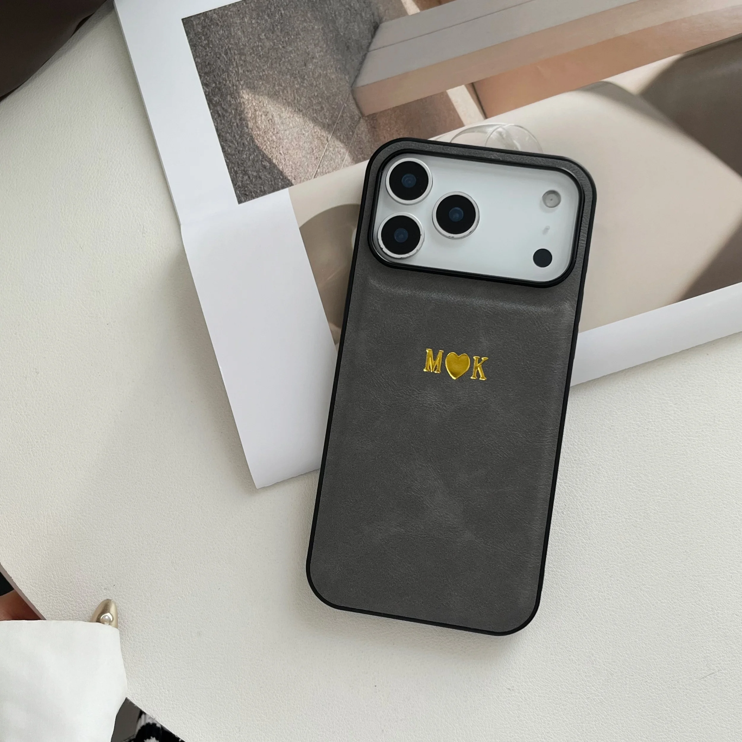 Personalized Custom Name 3D Hot Gold Foil Embossed Business Faux thumbnail 7