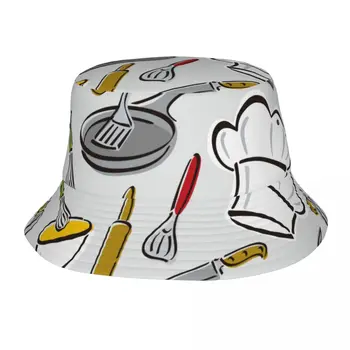 버킷 밥 캡 힙합 Gorros 요리사 주방 도구 뒤집개 스푼 파나마 캡, 해변 태양 낚시 모자