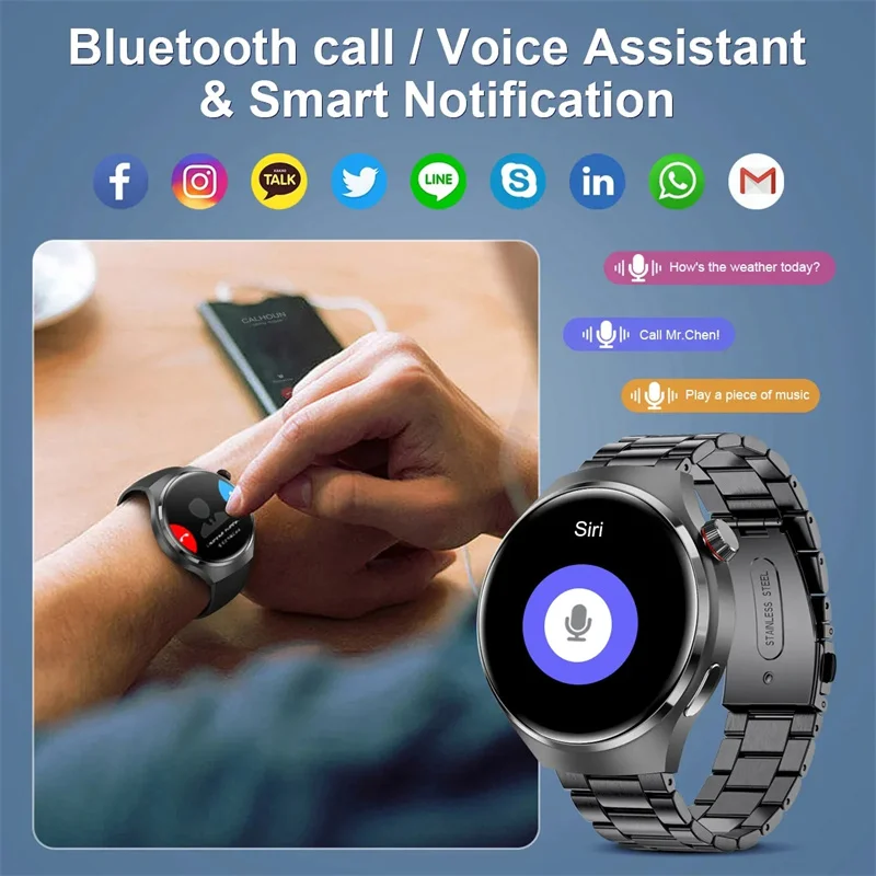 Lenovo GT4 Pro New Smart Watch Men AMOLED Outdoor Smartwatch With  Flashlight Sport Fitness Bracelet For Huawei Xiaomi All Phone