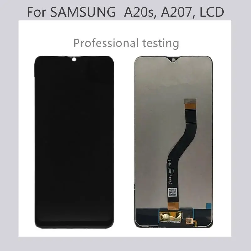 Test 100% 6.5 "Per Samsung Galaxy A20S A207 A2070 Sm-A207F Display Lcd Sostituzione Dello Schermo Digitizer Assembly + Pacchetto Di Servizio