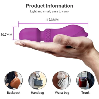 Mini Size Vibrator Sex Toys for Woman AV Magic Wand Vibrators Clitoris Stimulator Masturbator Dildo Erotic Sex Toys for Women 6