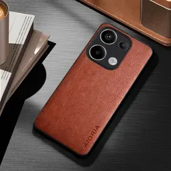 Elegant Durable Business Leather Case - Classic Coque Design for POCO M4 5G (Brown)
