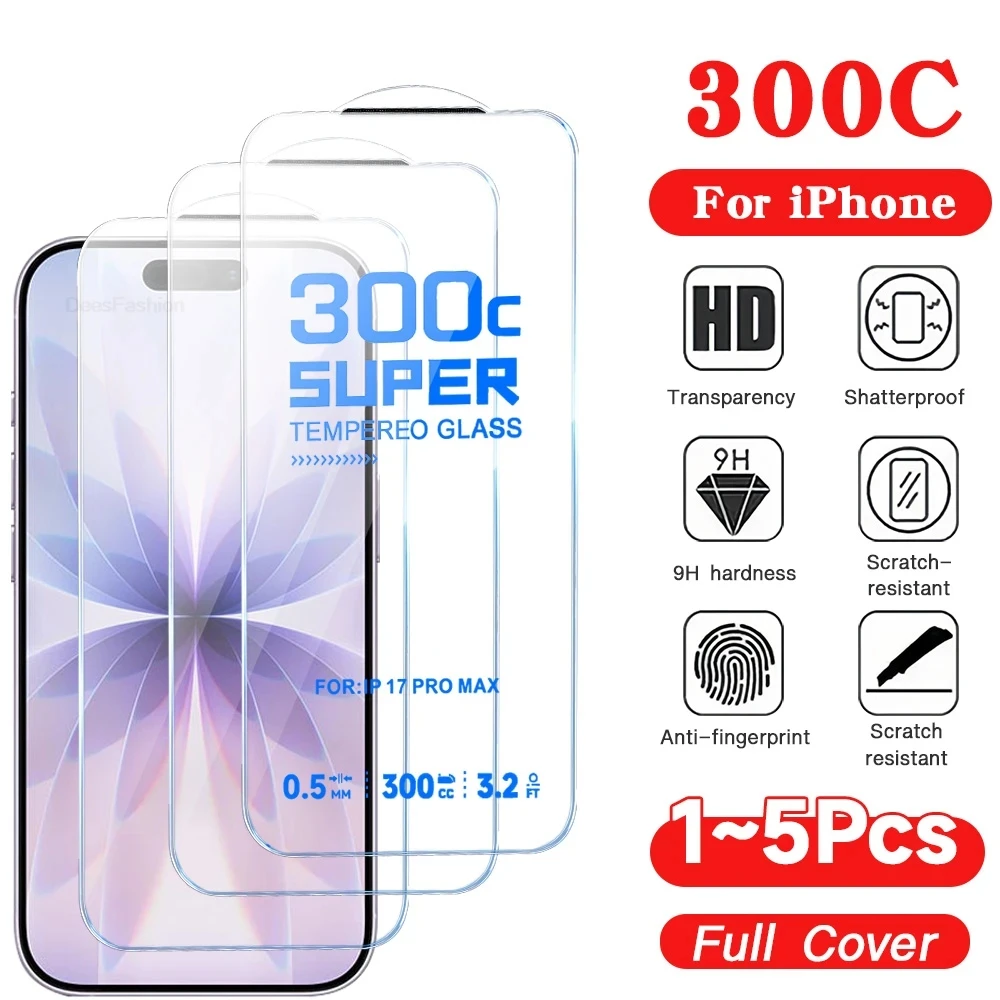 Crystal Clear Tempered Glass Screen Protector - 1 to 5 Pack