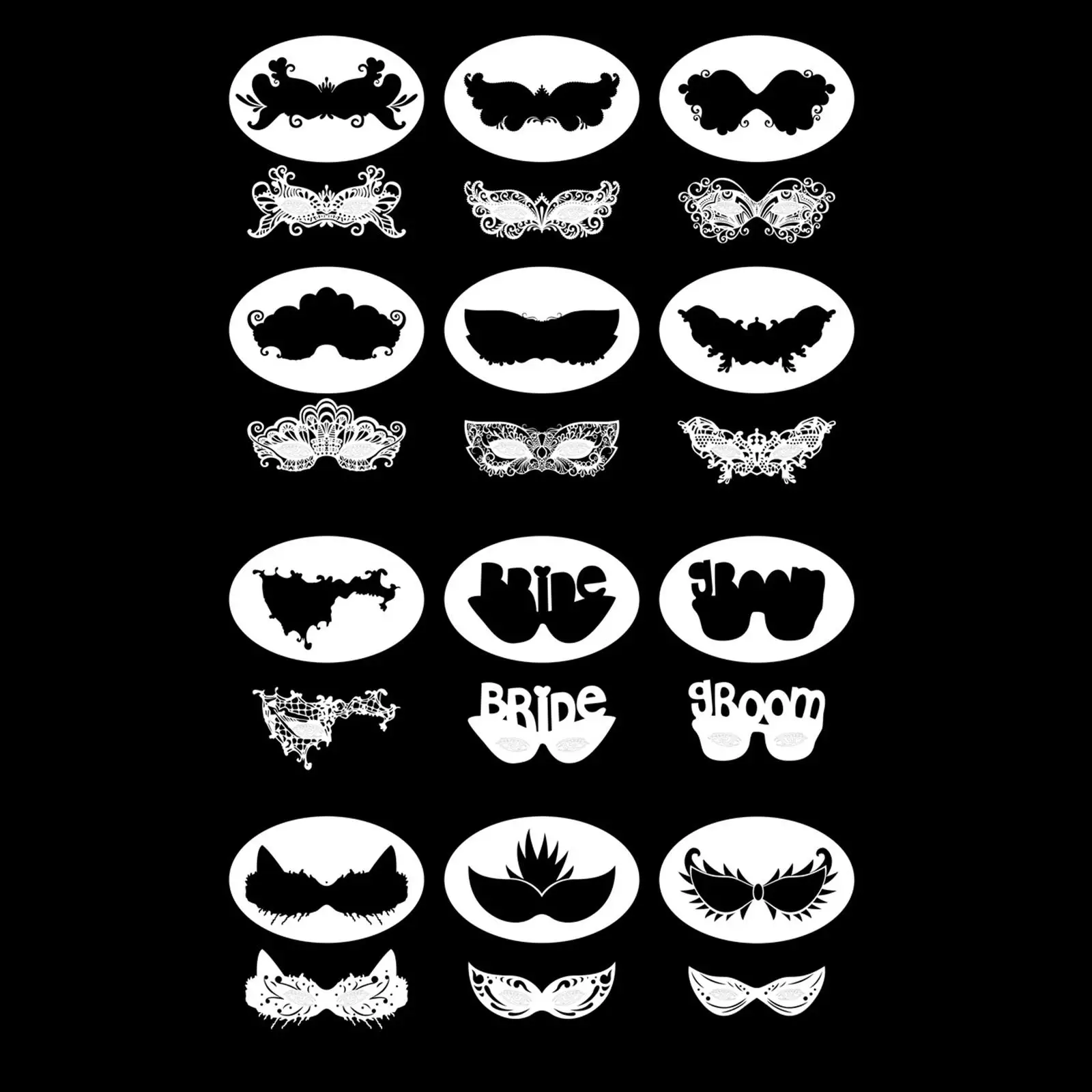 

Face Painting Stencil Kit Face Painting Templates Makeup Art Painting