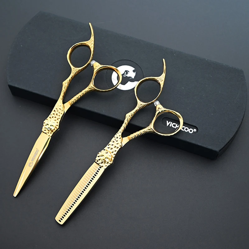 Professional Salon Colorful Gold Coating Barber Scissors set Hairdressing Accessories For BarberShop professional paint tank spray gun power tool accessories oil coating container cup painting 1000 700 600 400 250 150cc for w 101