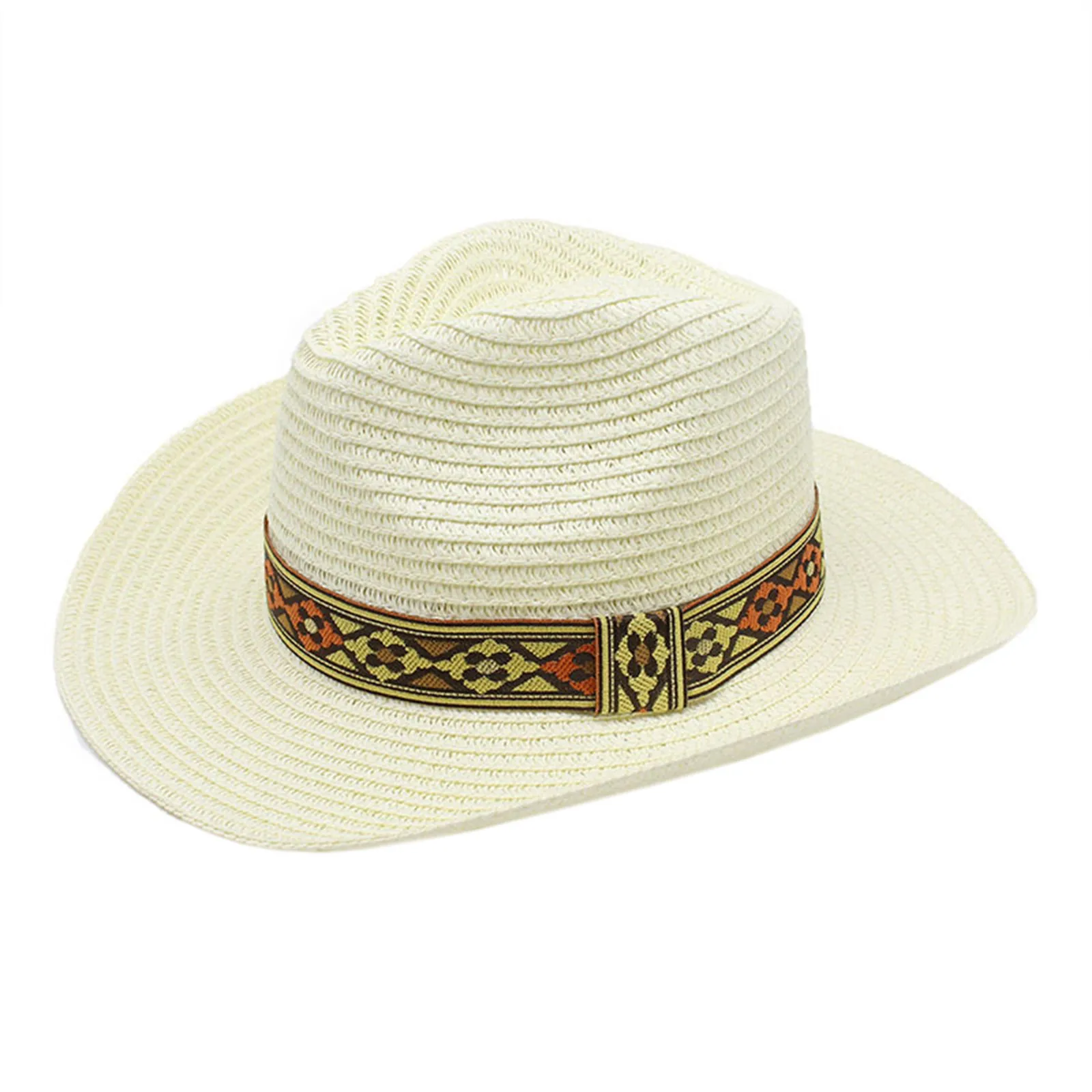 

Adjustable Beach Straw Hat For Women Summer Panama Sun Hats Sunhat Wide Fedora Cap Gifts For Sister Mom Grandma Hats For The Sun