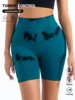 Shorts de yoga taille haute tie-dye pour femmes, shorts de sport côtelés sans couture, leggings de fitness à compression à séchage rapide