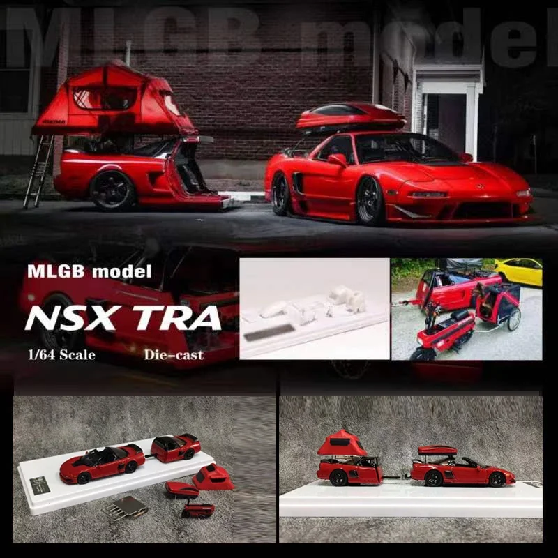

MLGB 1:64 модель автомобиля NSX NA1 NSXTRA установка с дорожным прицепом