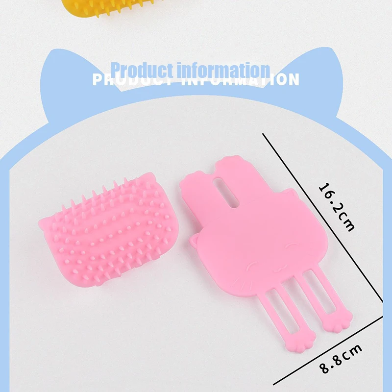 Soft Hard Cat Grooming Tool Pet Cat Hair Removal Massage Comb Kitten Grooming Self Cleaning Wall Corner Scratcher Combs
