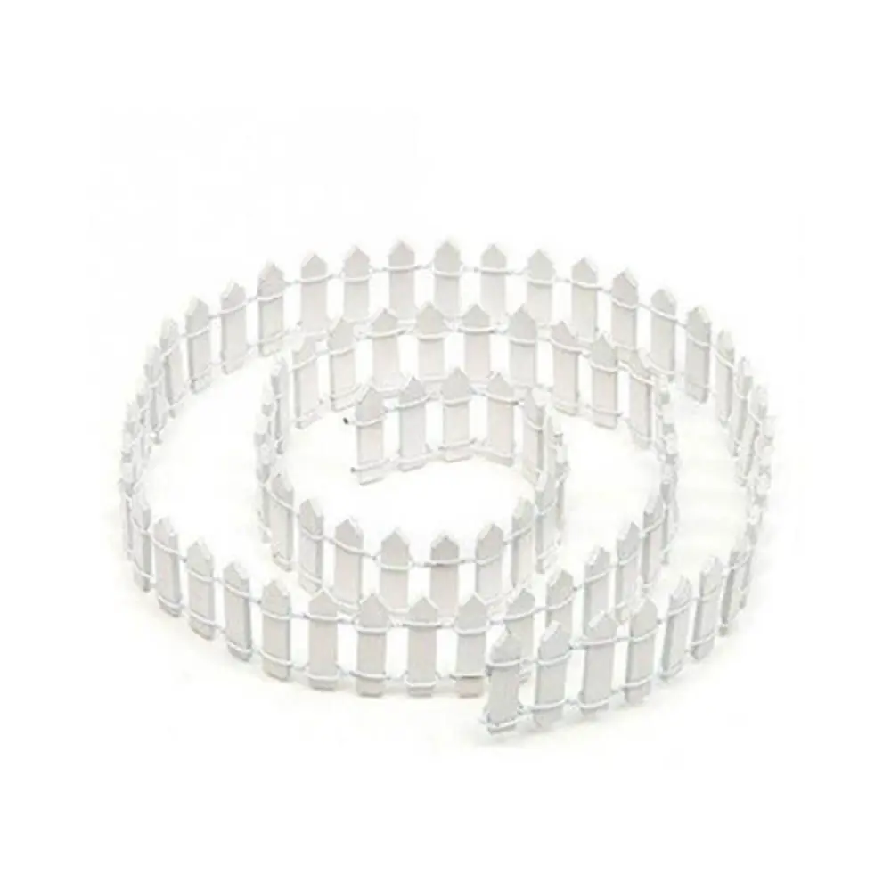 

Decoration White Colors Dollhouse Bonsai Ornament DIY Small Micro Garden Miniature Fence Small Wood Fence