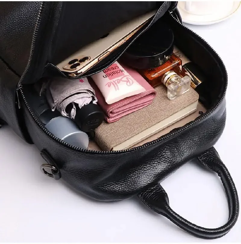 Women's Leather Backpack For Travel School