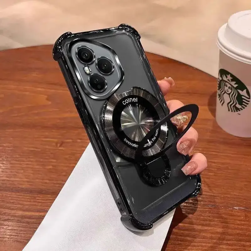 Armor Matte Case with Ring Magnetic Stand Holder and Shockproof Shell