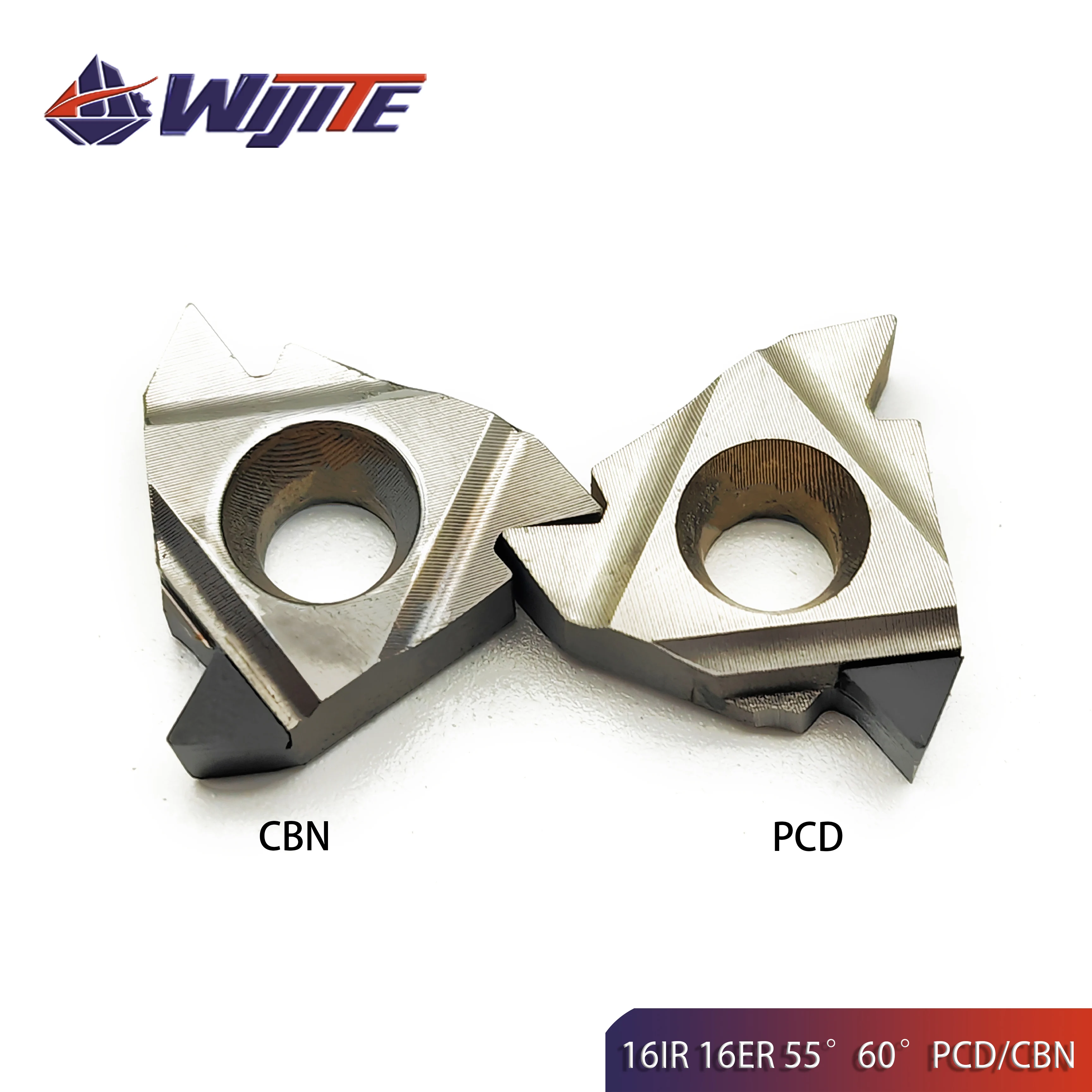 Threading Blade Insert 11ER A55 A60 16ER A55 A60 11IR 16IR AG55 AG60 PCD CBN Threading Diamond Inserts Thread Turning Tool CNC Lathe Tool Blade