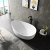 Acrylic Solid Surface Bathtub Comfortable matte solid surface bathtub Stone Resin bathtub 4